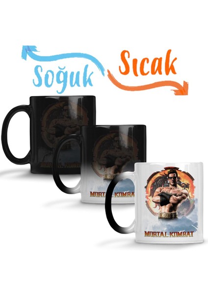 Mortal Kombat Jonny Cage Game Sihirli Kupa Bardak Porselen