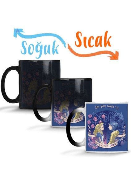 Coraline Alice Sihirli Kupa Bardak Porselen