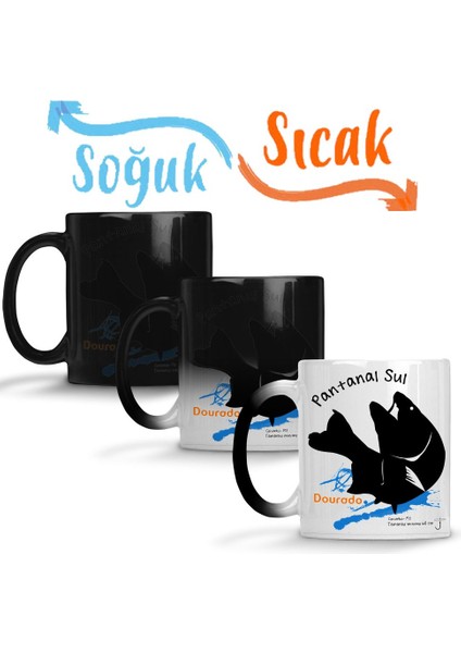 Dourado Balık Sihirli Kupa Bardak Porselen