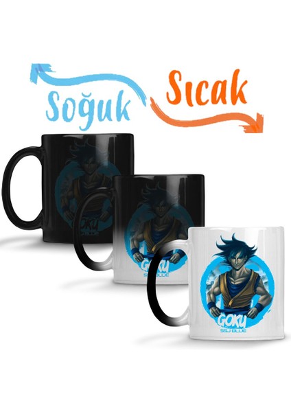 Goku Ssj Blue Sihirli Kupa Bardak Porselen