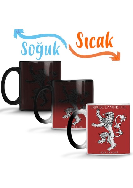 Game Of Thrones House Lannister 2 Sihirli Kupa Bardak Porselen
