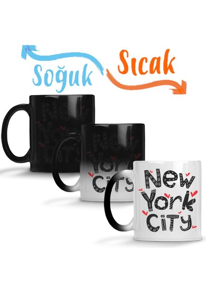 New York City Sihirli Kupa Bardak Porselen
