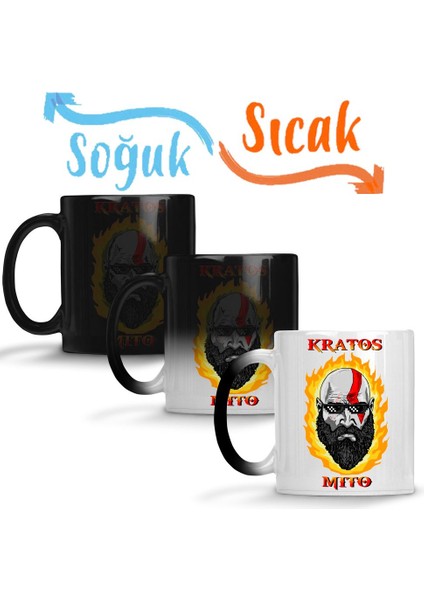 Kratos Mito Sihirli Kupa Bardak Porselen