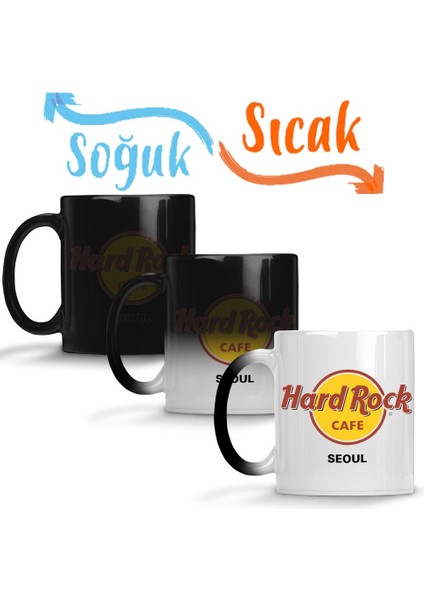 Hard Rock Cafe Seoul Sihirli Kupa Bardak Porselen