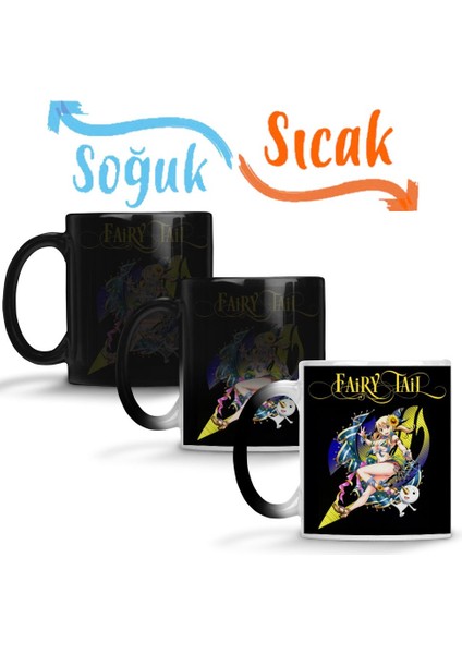 Fairy Tail Lucy Heartfilia Anime Manga Sihirli Kupa Bardak Porselen