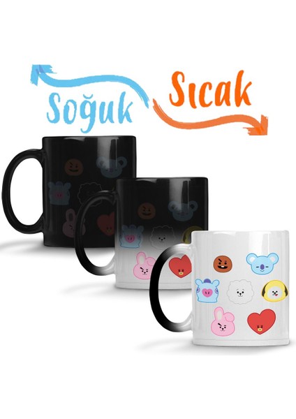 Bts BT21 Karakterleri 02 Sihirli Kupa Bardak Porselen