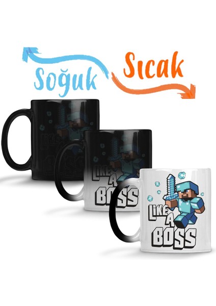 Minecraft Like A Boss Sihirli Kupa Bardak Porselen