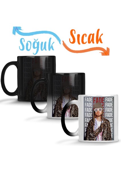Kurt Cobain Fade 99 Sihirli Kupa Bardak Porselen