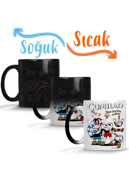 Cuphead One Sihirli Kupa Bardak Porselen