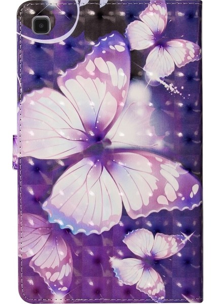 Cüzdan Işlevli Stand Kapaklı Desenli Pu Deri Tablet Kılıfı - Samsung Galaxy Tab A7 Lite 8.7-INCH/T225/T220 (Yurt Dışından)