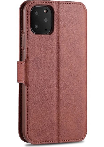 Apple iPhone 12 Mini 5.4 Inç Için Deri Cüzdan Kapaklı Kılıf - Kahverengi (Yurt Dışından) fırsatları
