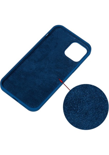Apple iPhone 13 Pro Için Çizilmez Sıvı Silikon Cep Telefonu Kılıfı - Mavi (Yurt Dışından)