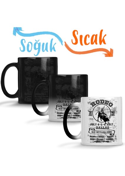 Rodeo Phoenix Arizona Sihirli Kupa Bardak Porselen