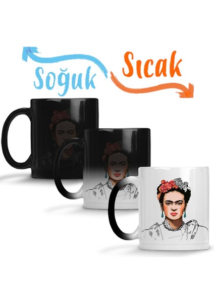 Frida Kahlo 4 Sihirli Kupa Bardak Porselen