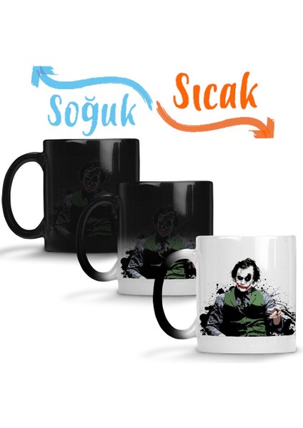 Batman Joker Sihirli Kupa Bardak Porselen