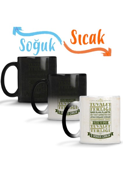 Leyla Ile Mecnun Tuvalet Terliği Sihirli Kupa Bardak Porselen