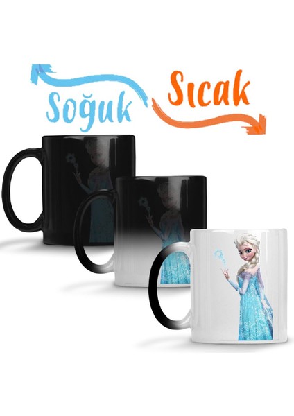 Elsa Frozen Anna Sihirli Kupa Bardak Porselen
