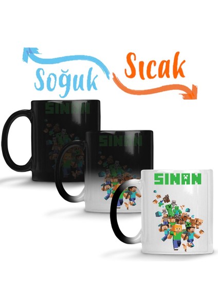 Kişiye Özel Minecraft Sihirli Kupa Bardak Porselen
