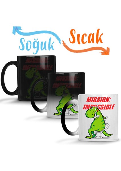 Dinosaur Dinazor Mission Impossible Sihirli Kupa Bardak Porselen