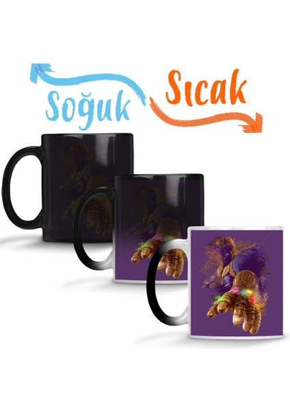 Disappearing Thanos Avengers Endgame Sihirli Kupa Bardak Porselen