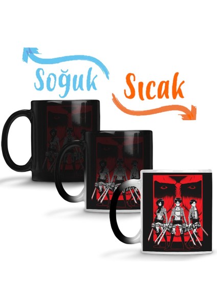 Attack On Titan The Survey Corps Sihirli Kupa Bardak Porselen