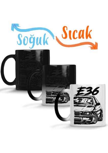 E36 Dirty Style Sihirli Kupa Bardak Porselen