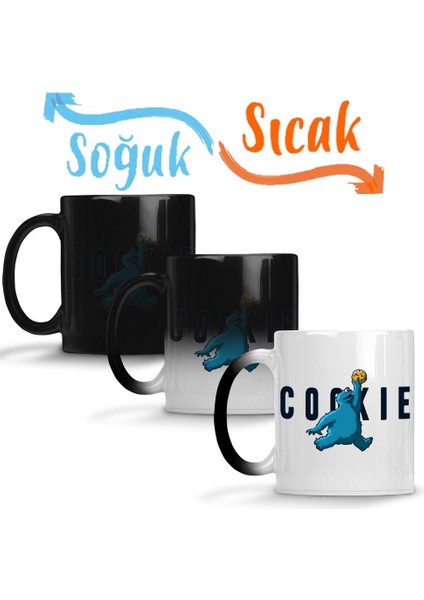 Monster Cookies Cookie Kurabiye Canavarı Sihirli Kupa Bardak Porselen
