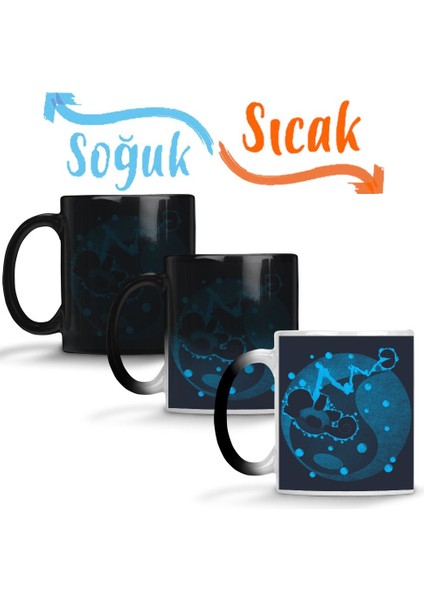 Water Type Sihirli Kupa Bardak Porselen