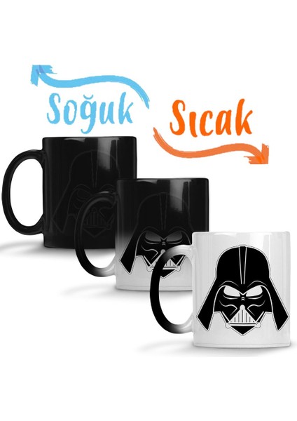 Star Wars Darth Vader Işın Kılıcı Sihirli Kupa Bardak Porselen
