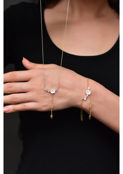 925 Ayar Gümüş Rose Kaplama Sedef Mineli Balık Kolye fırsatları