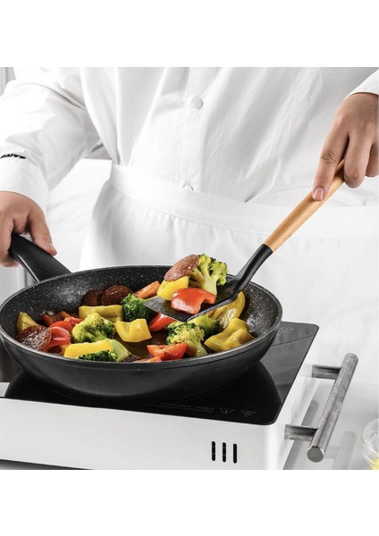 Depolama Kovası Ahşap Saplı Silikon Mutfak Gereçleri Seti Mutfak Eşyaları Depolama Rafı Pişirme Spatula Mutfak Gereçleri 11 Parça Set Mor (Yurt Dışından) indirimleri