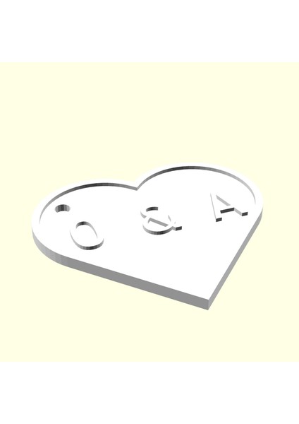 O & A Kişiye Özel Üretim Zincirsiz Kalp Aşk Anahtarlık Sevgiliye Eşe Hediyelik Tag Organik Plastikten fiyatları