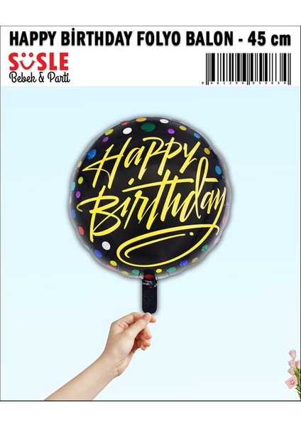 Happy Birthday Folyo Balon - 45cm fırsatları