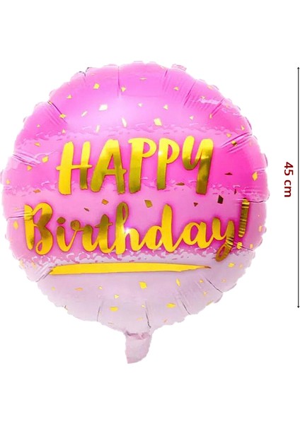 Happy Birthday Folyo Balon, 45cm - Pembe fiyatları