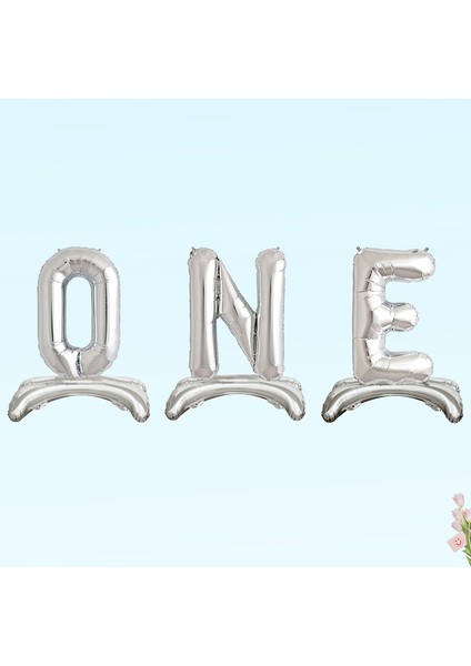 One Ayaklı Folyo Balon, 65 cm - Gümüş