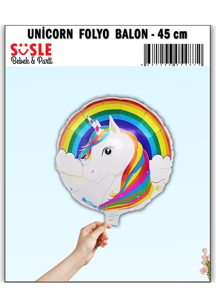 Unicorn Folyo Balon - 45cm modelleri