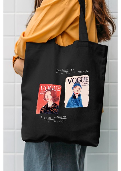 Vogue Siyah Kanvas Çanta