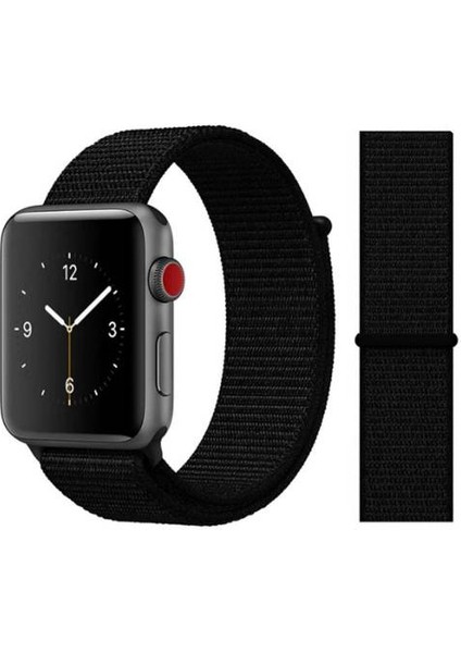 Apple Watch Seri 2,3,4,5,6,se,7 Uyumlu 38/40/41 mm Spor Loop Kumaş Hasır Kordon