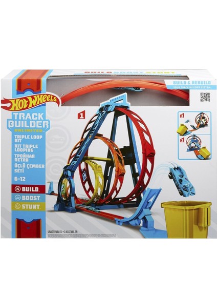 GLC96 Hot Wheels Track Builder 3'lü Çember Aksiyonu Seti