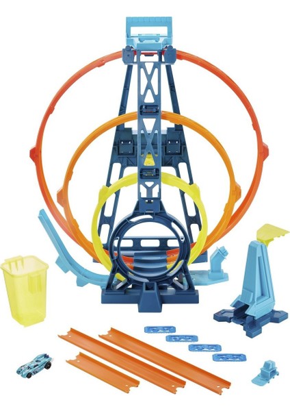 GLC96 Hot Wheels Track Builder 3'lü Çember Aksiyonu Seti fiyatları