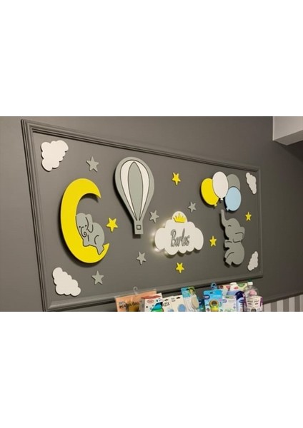 Çocuk Odası Dekoratif Ahşap Gece Lambası Ledli Aydınlatma