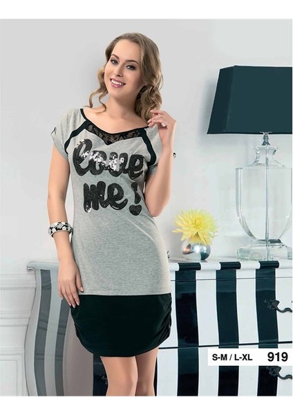 Love Baskılı Tunik Takım 919 fırsatları