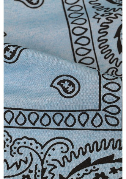 Şal Desenli Kare Koton Bandana Fular modelleri