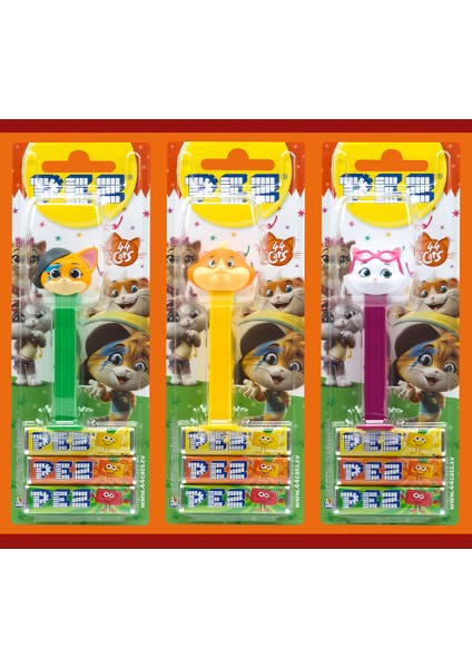 Dispenser 44 Cats Serisi Oyuncak + 3 Yedek Şeker Paket