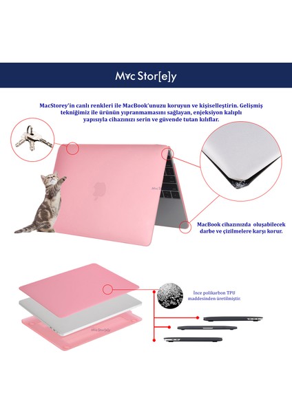 Macbook Pro Kılıf 13 inç Mat Kılıf (Eski HDMI'lı Model 2012-2015) A1425 A1502 ile Uyumlu