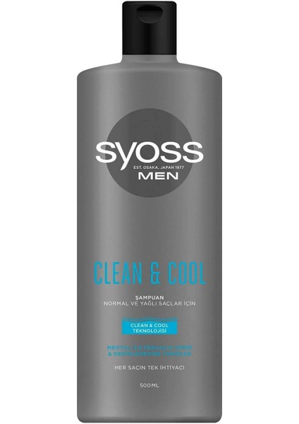 Men Clean & Cool Şampuan 500 ml 1 Adet