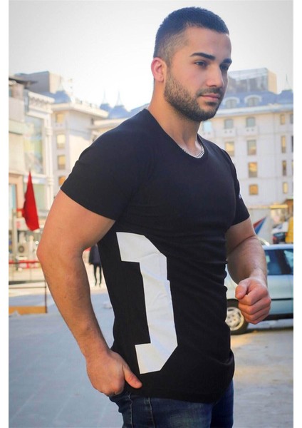 Reklam Kol Siyah Tişört 4102