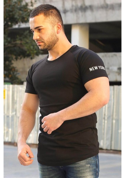Reklam Kol Siyah Tişört 4102