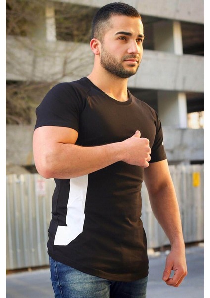 Reklam Kol Siyah Tişört 4102