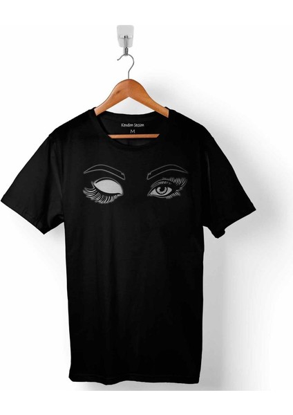 Eyelash Extensıon Göz Kaş Kirpik Eye Logo Erkek Tişört